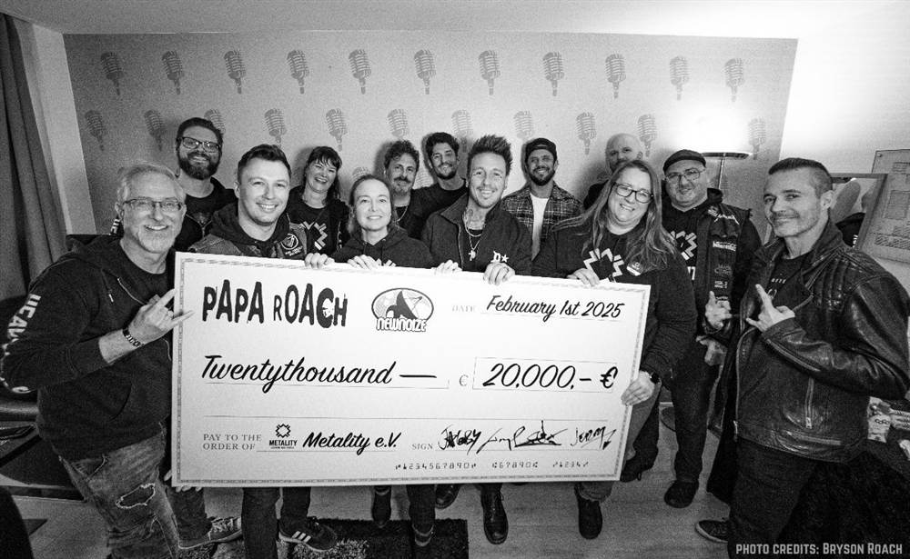 Papa Roach spenden 20.000 € an Metality e.V