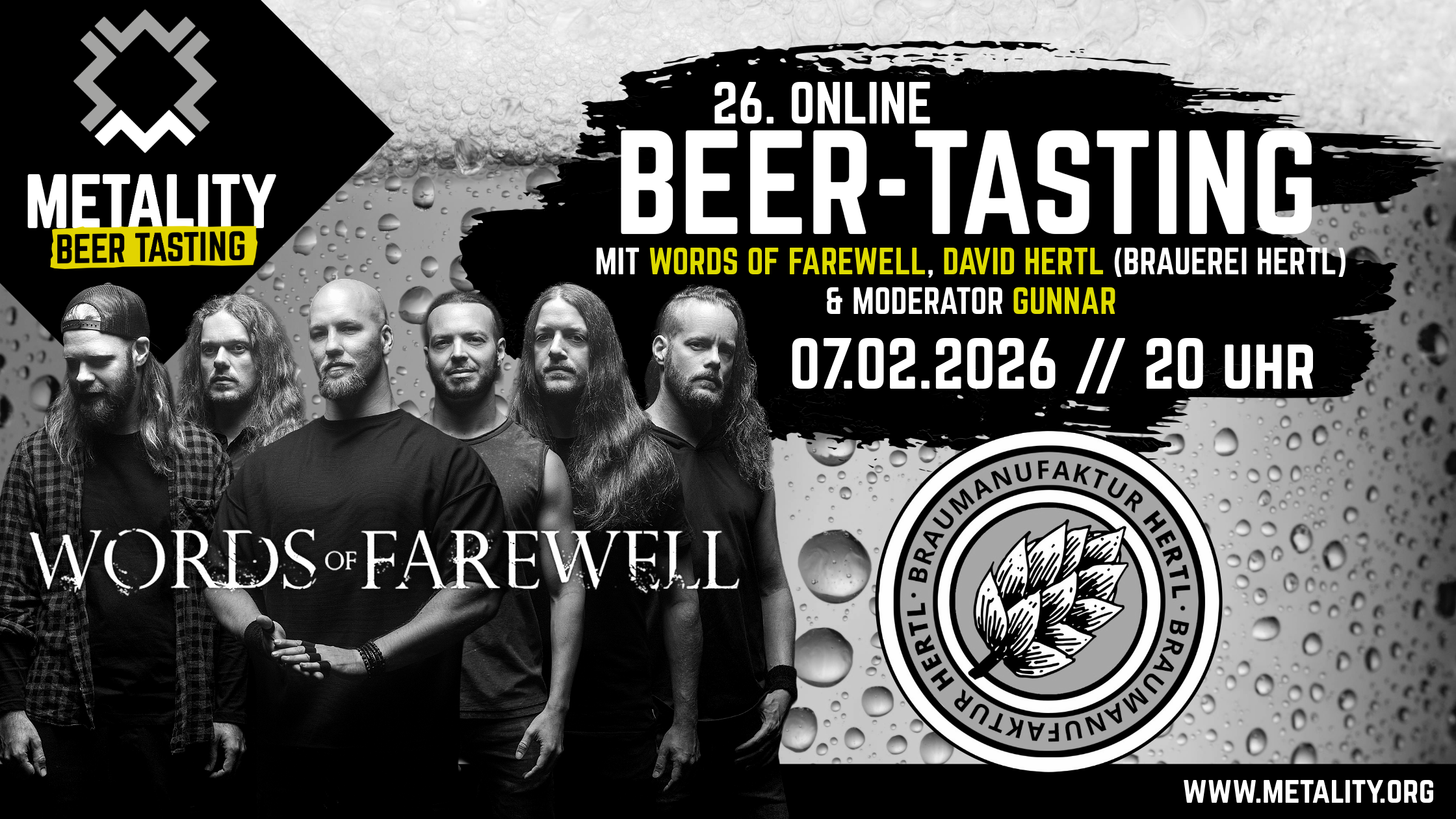 Tasting am 07.02. mit Words of Farewell